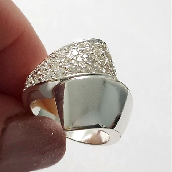 Sterling silver bypass Ring 6.25 - Picture 11 of 11
